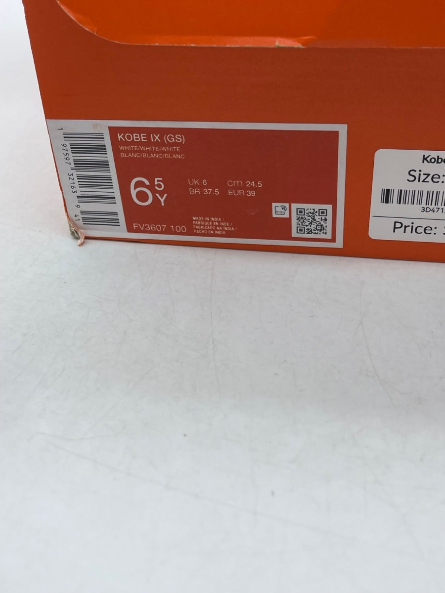Nike Kobe 9 Elite Protro Halo (GS) 6.5Y (Moderately Worn Pre-Owned)NikeWhite/White/White - Image 9
