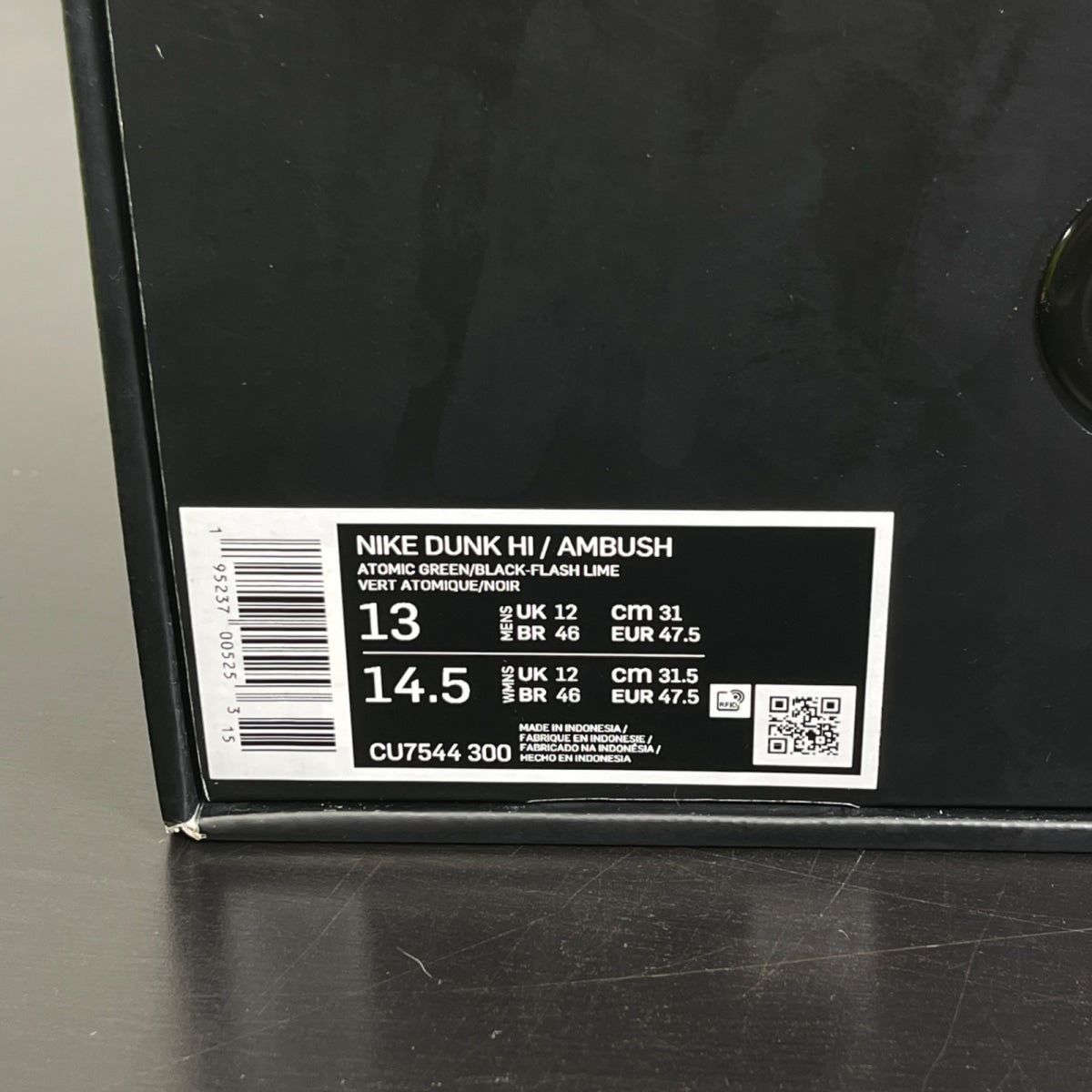 Nike Dunk High AMBUSH Flash Lime 13 (Moderately Worn Pre-Owned)NikeAtomic Green/Flash Lime-Black - Image 7