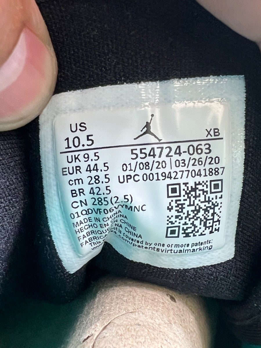 Jordan 1 Mid Grey Aqua 10.5 (Lightly Worn Pre-Owned)JordanBlack/Light Aqua-Dark Smoke Grey - Image 6