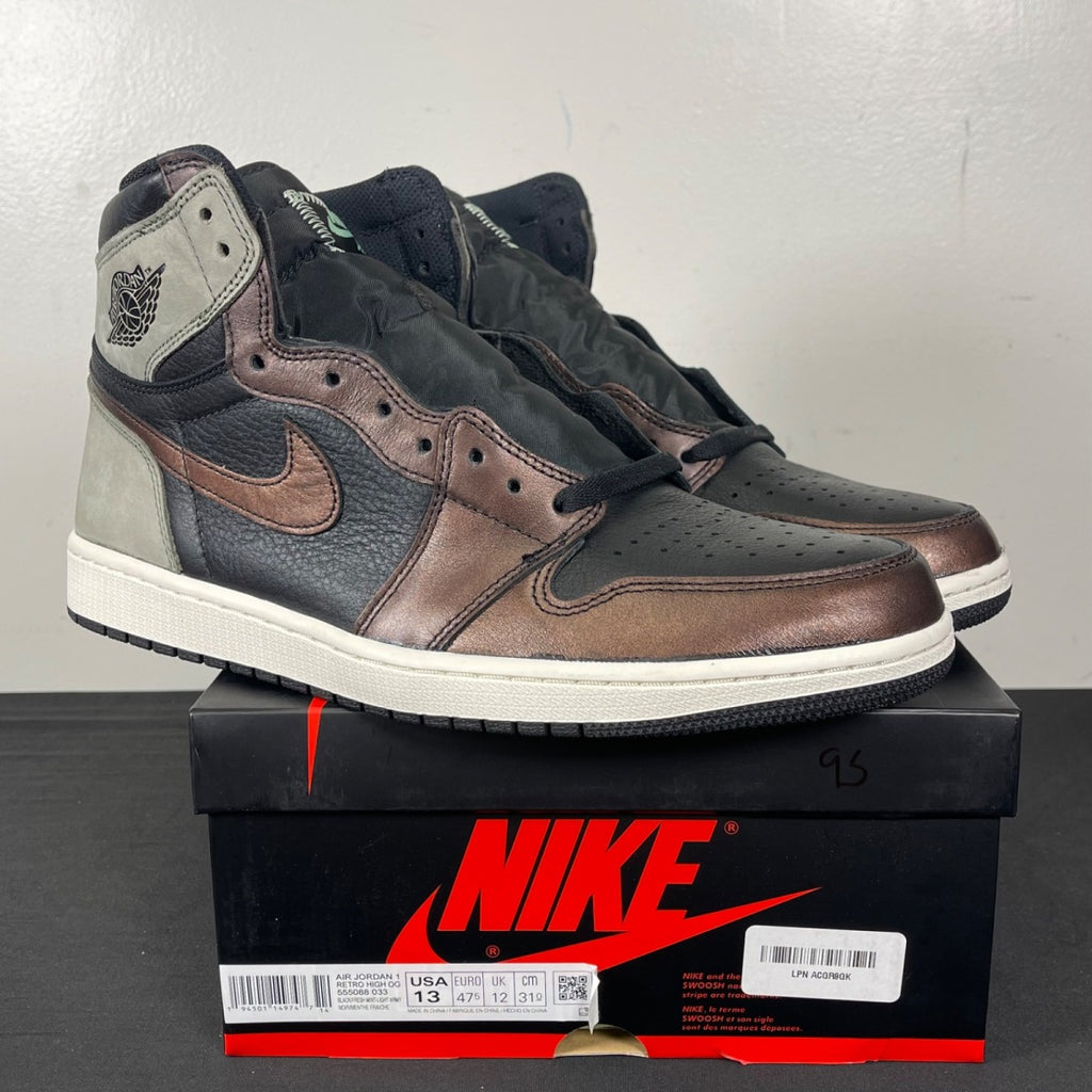 Jordan 1 Retro High Light Army Rust Shadow Patina 13 (Moderately Worn Pre-Owned)JordanBlack/Grey-Rust - Image 1
