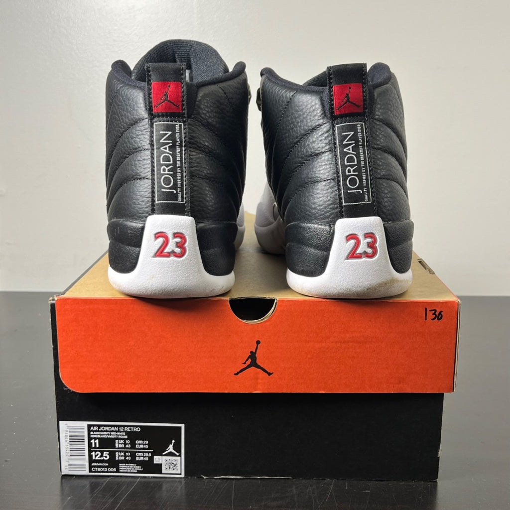 Jordan 12 Retro Playoffs (2022) 11 (Moderately Worn Pre-Owned)JordanBlack/Varsity Red-White - Image 5