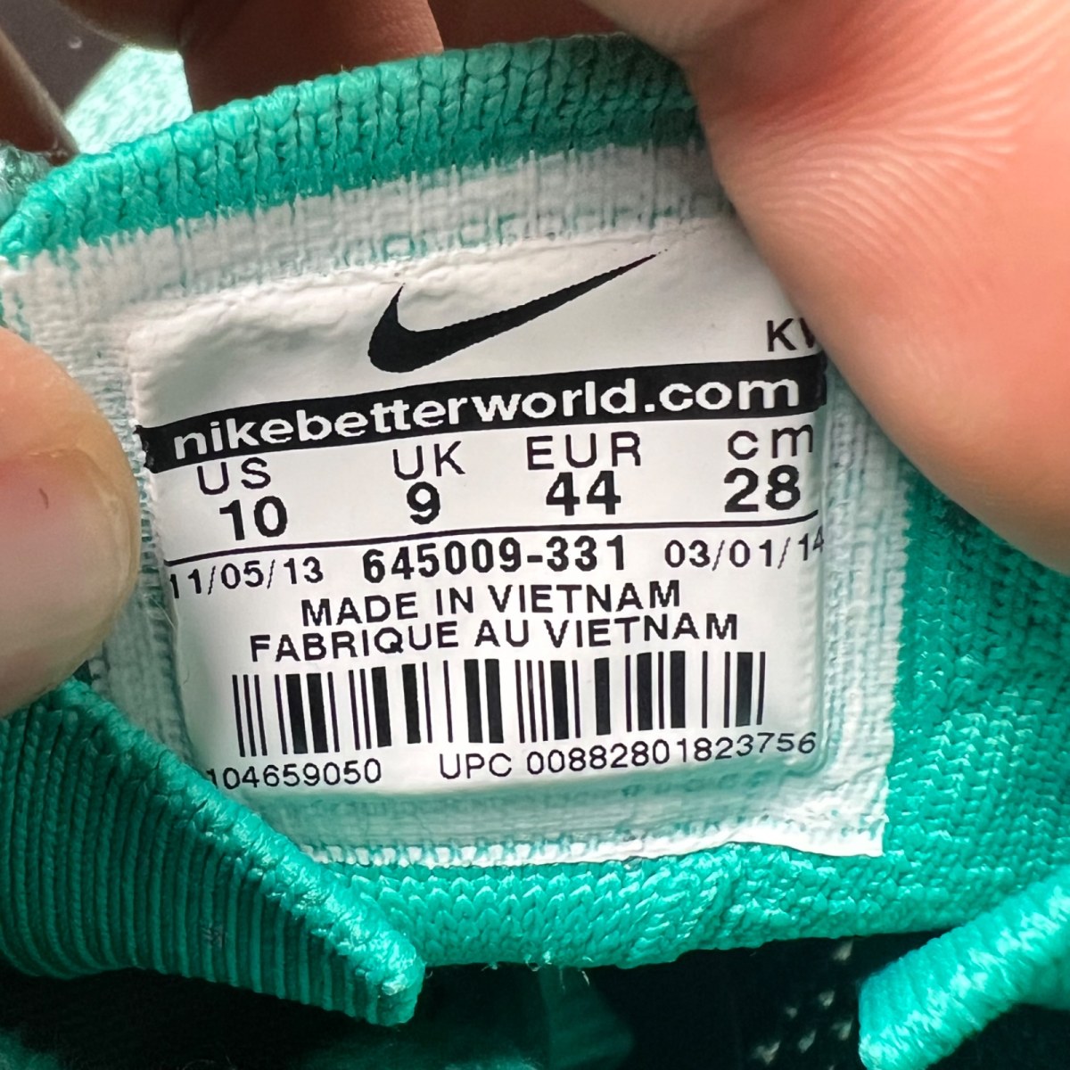Nike Lunar Max Flyknit Chukka Hyper Turquoise 10 (Lightly Worn Pre-Owned)NikeHyper Turq/Atomic Teal-White - Image 7