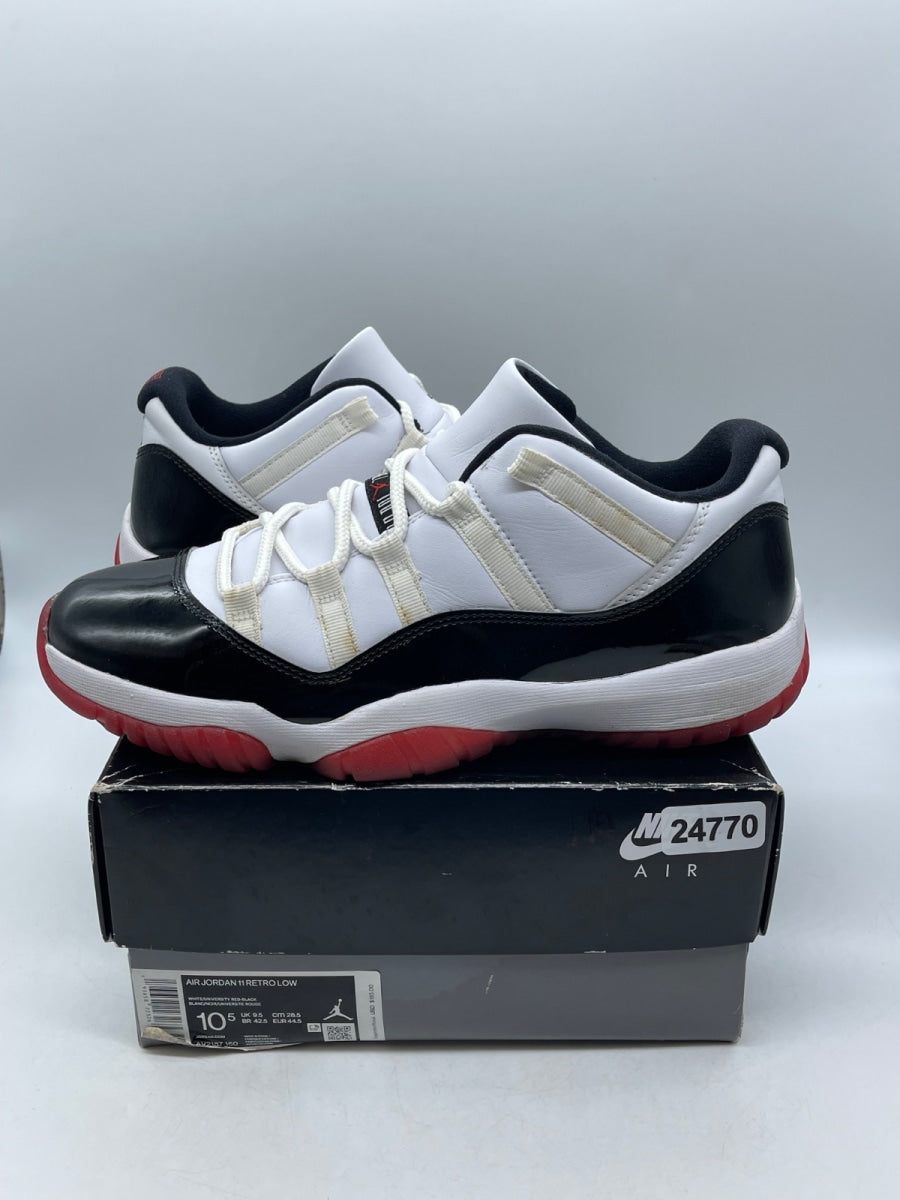 Jordan 11 Retro Low Concord Bred 10.5 (Moderately Worn Pre-Owned)JordanWhite/Gym Red-Black-True Red - Image 1