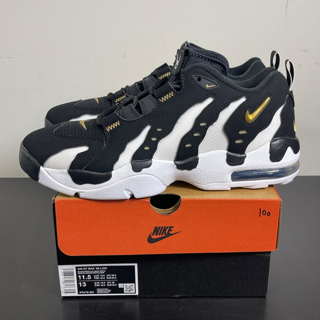 Nike Air DT Max '96 Low Black Metallic Gold 11.5 (Moderately Worn Pre-Owned)NikeBlack/Metallic Gold/White - Image 3