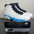 Jordan 9 Retro Powder Blue (2024) 11 (Moderately Worn Pre-Owned)JordanSummit White/Black/Dark Powder Blue - Image 1