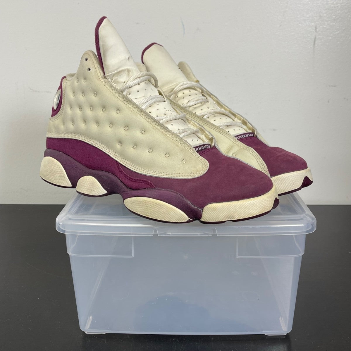 Jordan 13 Retro Bordeaux (GS) 8.5Y (Moderately Worn Pre-Owned)JordanSail/Metallic Red Bronze-Bordeaux - Image 1