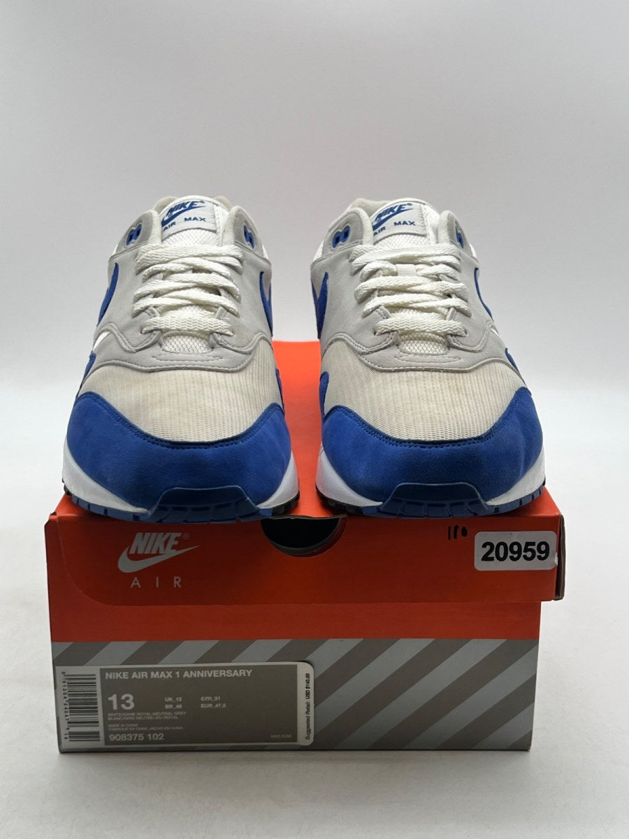 Nike Air Max 1 Anniversary Royal (2017 Restock) 13 (Lightly Worn Pre-Owned) - Image 2