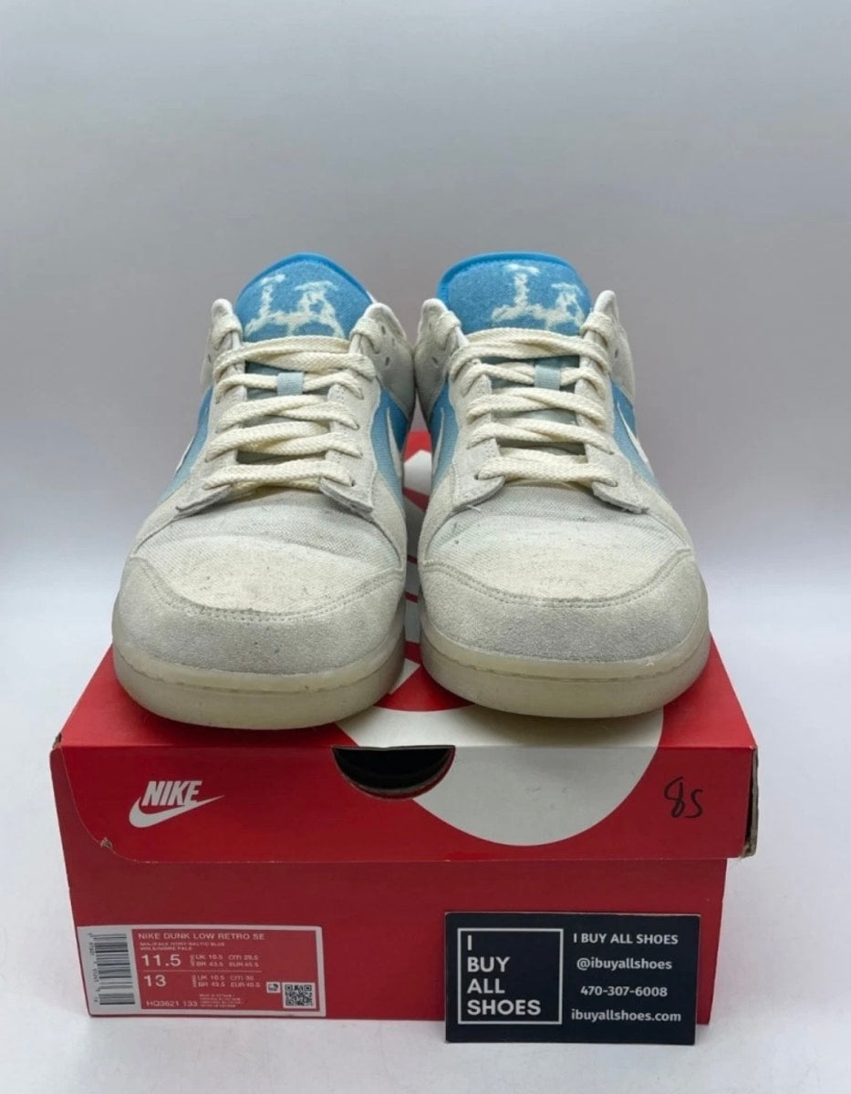 Nike Dunk Low SE LA 11.5 (Moderately Worn Pre-Owned)NikeSail/Pale Ivory/Baltic Blue - Image 2