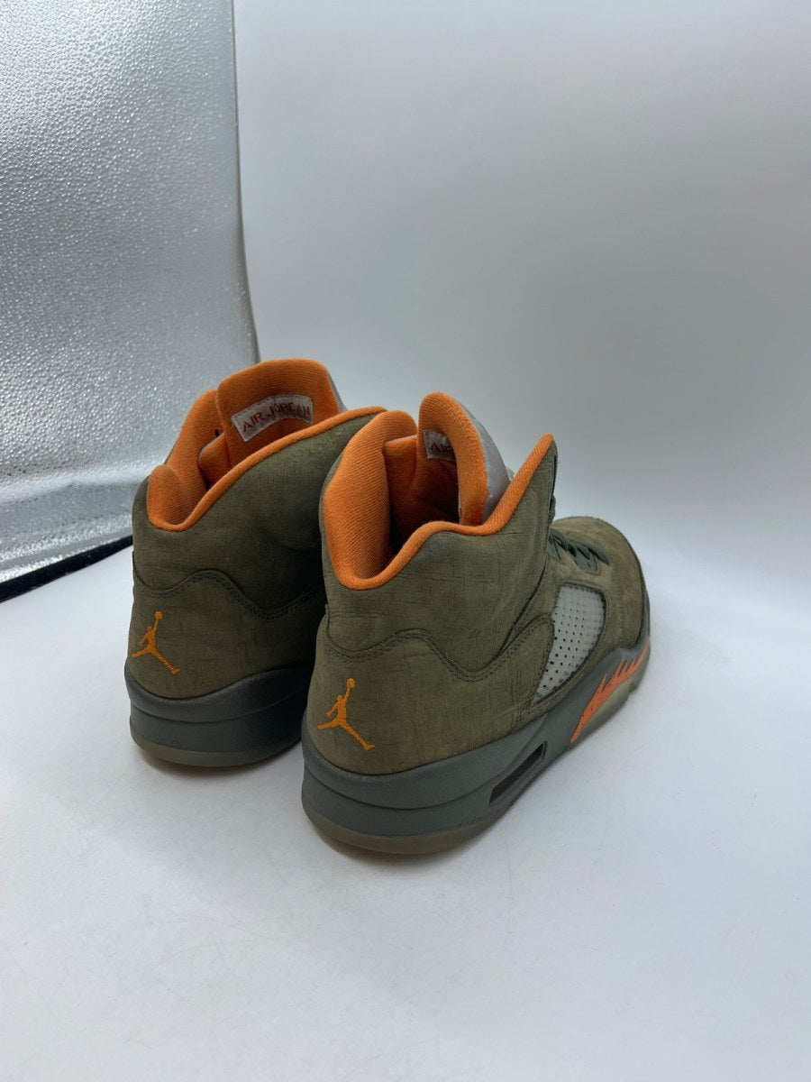 Jordan 5 Retro Olive (2024) 12 (Moderately Worn Pre-Owned)JordanArmy Olive/Solar Orange - Image 5