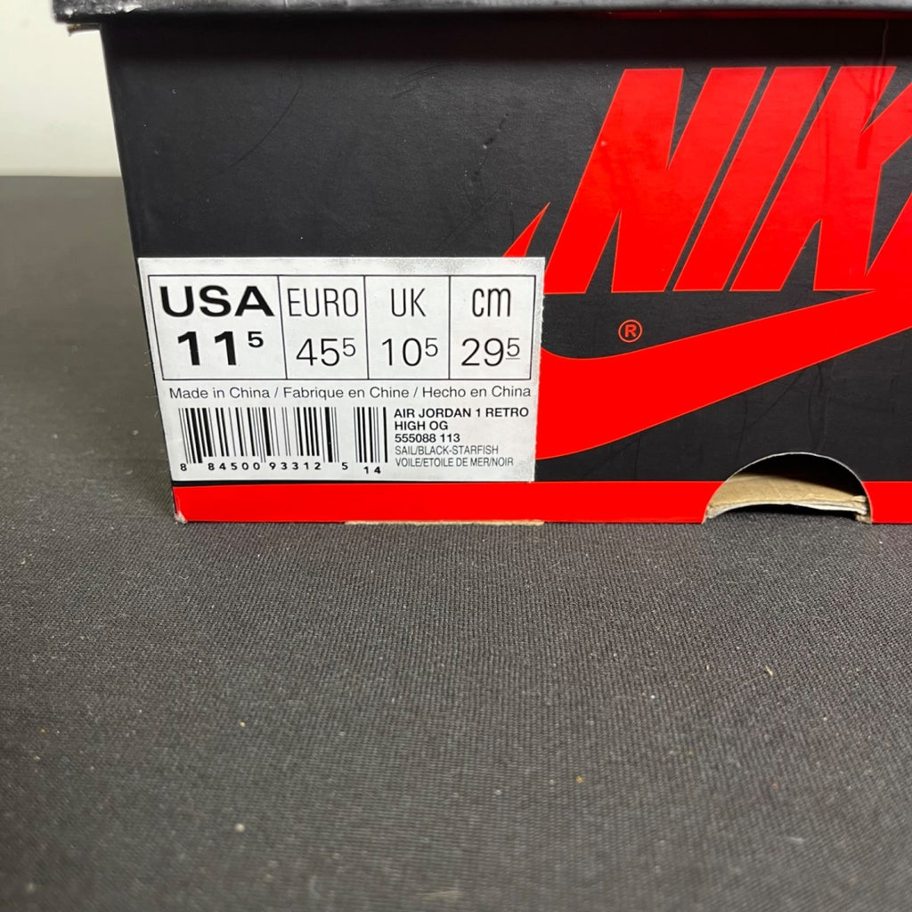 Jordan 1 Retro Reverse Shattered Backboard 11.5 (Moderately Worn Pre-Owned)JordanSail/Starfish-Black - Image 7