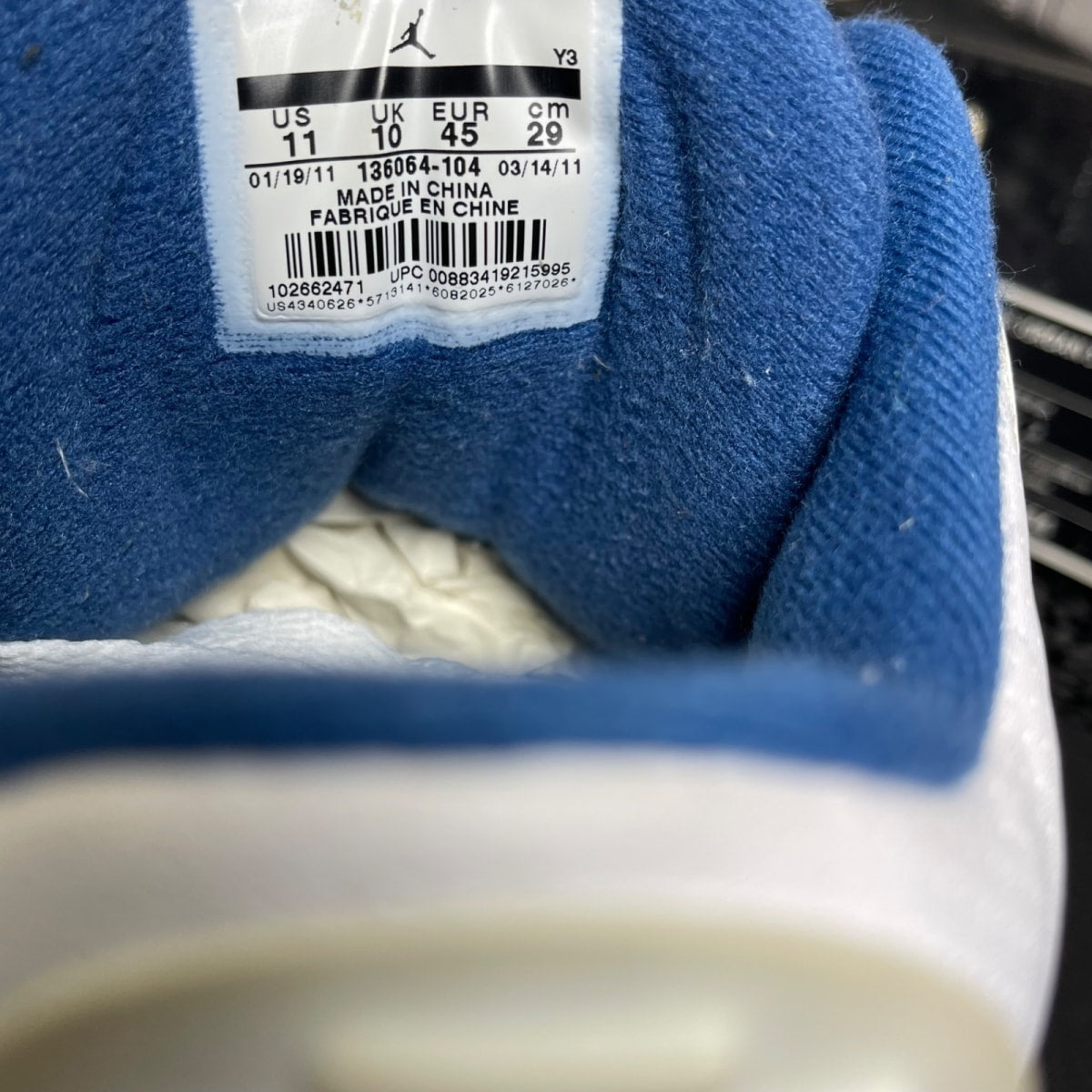 Jordan 3 Retro True Blue (2011) (Size 11) - Image 6
