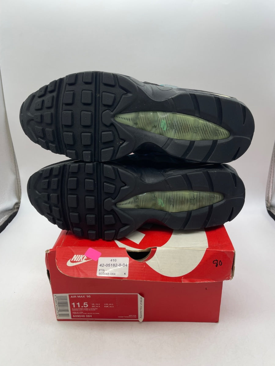 Nike Air Max 95 'Black Hyper Cobalt' 11.5 (Moderately Worn Pre-Owned)Nike - Image 7