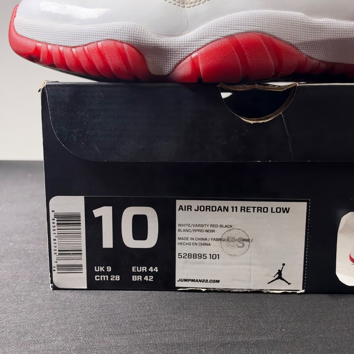 Jordan 11 Retro Low White Red (2012) (Size 10) - Image 4