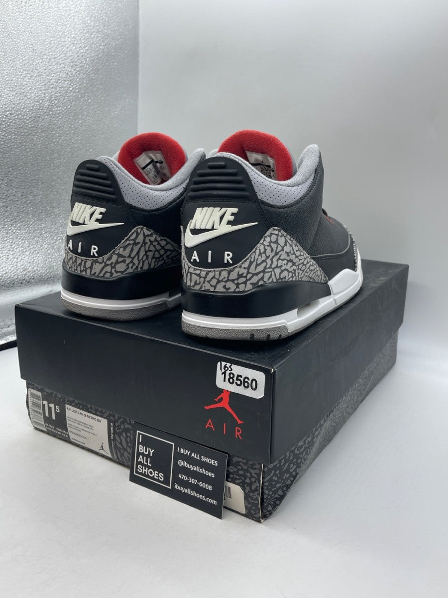 Jordan 3 Retro Black Cement (2018) 11.5 (Moderately Worn Pre-Owned) - Image 5