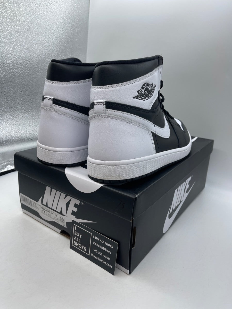 Jordan 1 Retro High OG Black White 12 (Moderately Worn Pre-Owned) - Image 5