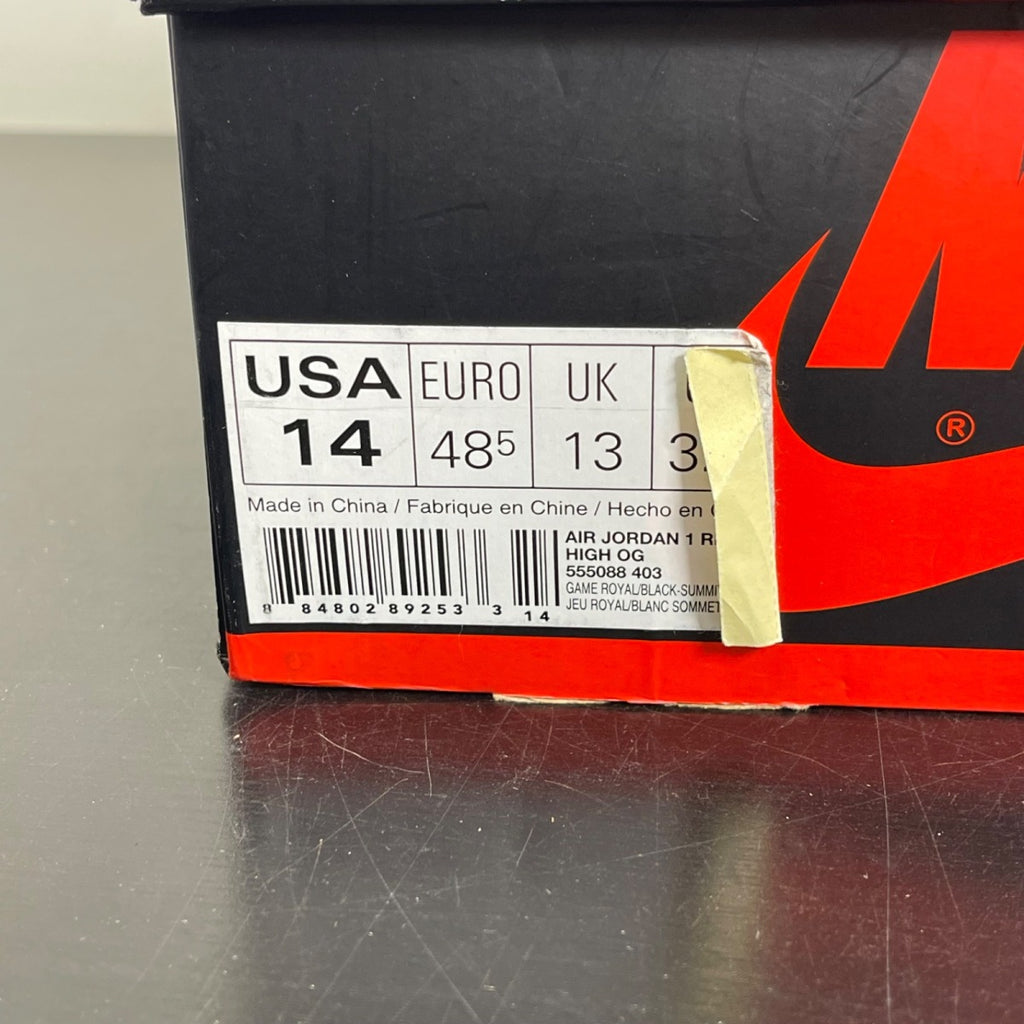Jordan 1 Retro High Game Royal 14 (Moderately Worn Pre-Owned)JordanGame Royal/Black-Summit White - Image 7
