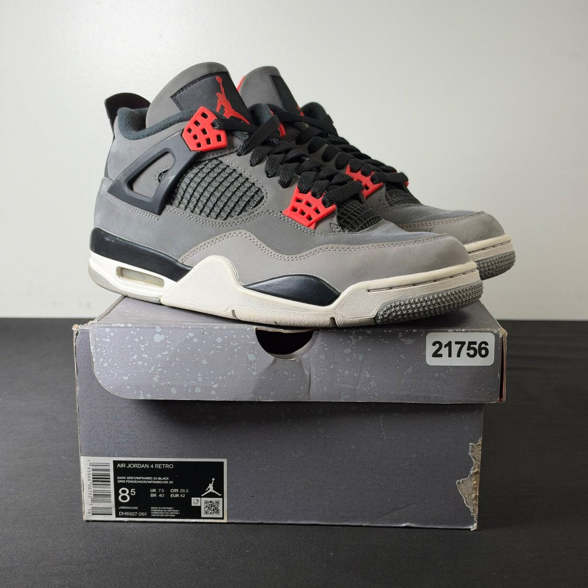 Jordan 4 Retro Infrared (Size 8.5) - Image 1