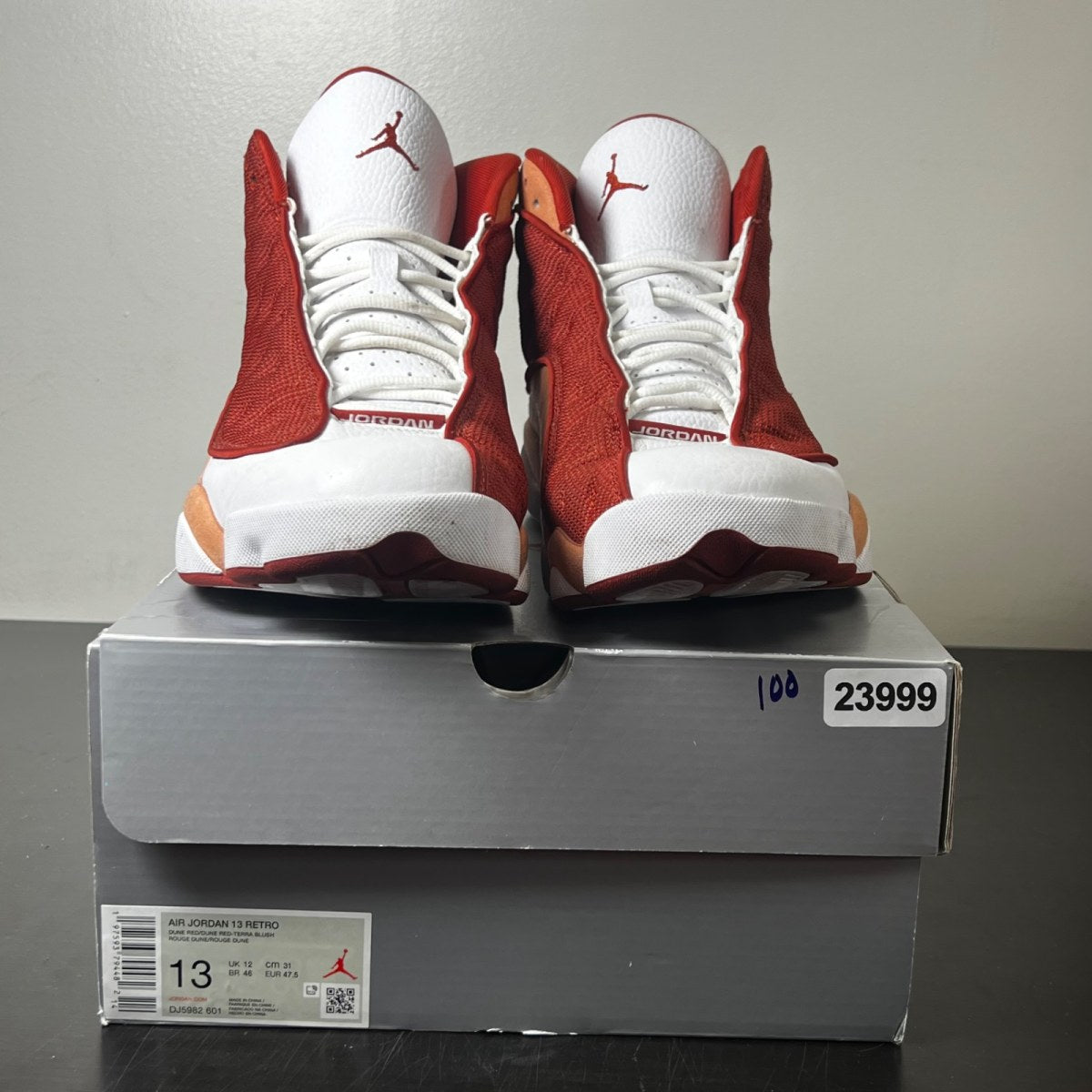 Jordan 13 Retro Dune Red 13 (Moderately Worn Pre-Owned)JordanDune Red/Dune Red/Terra Blush/White - Image 2