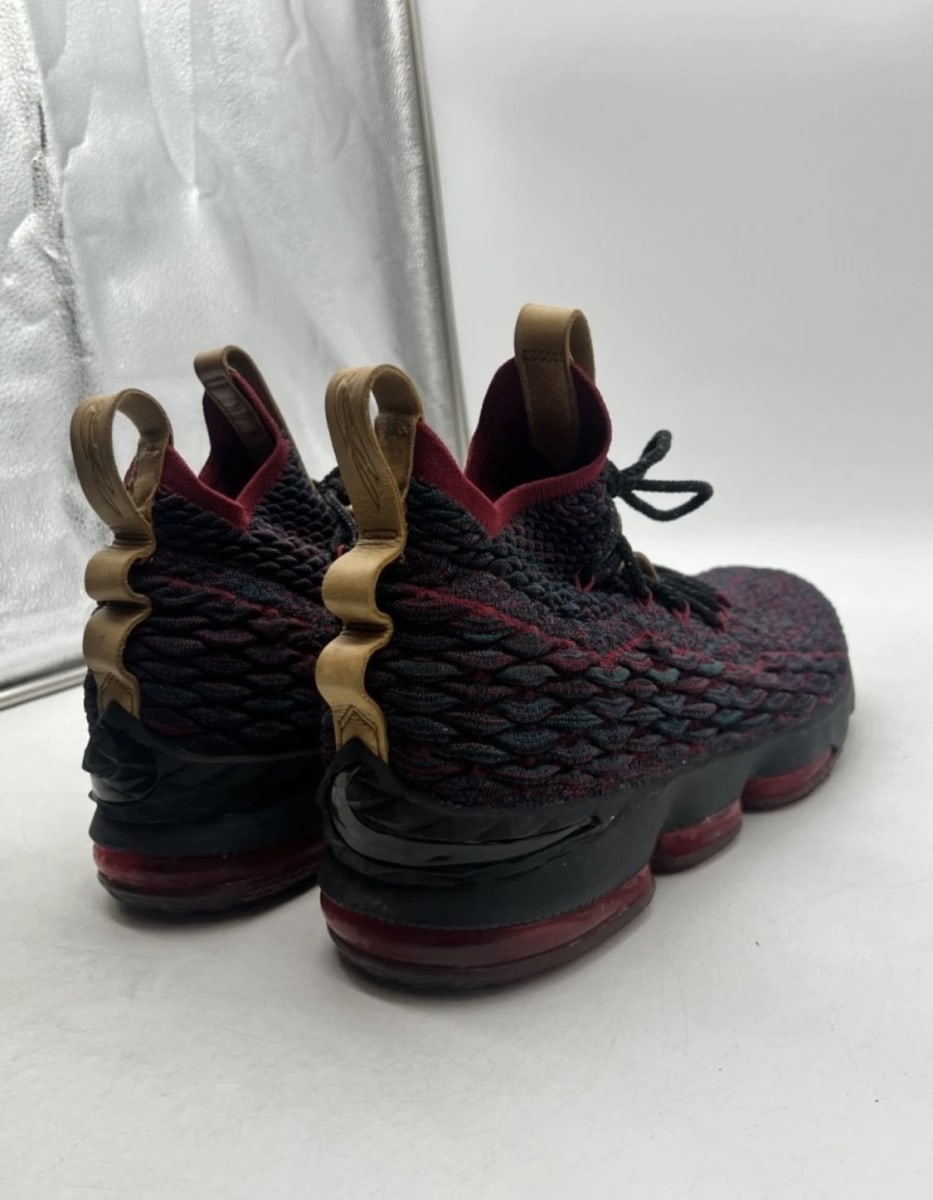 Nike LeBron 15 New Heights 14 (Lightly Worn Pre-Owned)NikeDark Atomic Teal/Ale Brown-Team Red - Image 3
