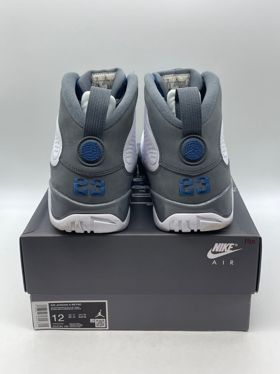 Jordan 9 Retro Flint Grey French Blue (2026) 12 (Moderately Worn Pre-Owned)JordanWhite/French Blue/Flint Grey - Image 3