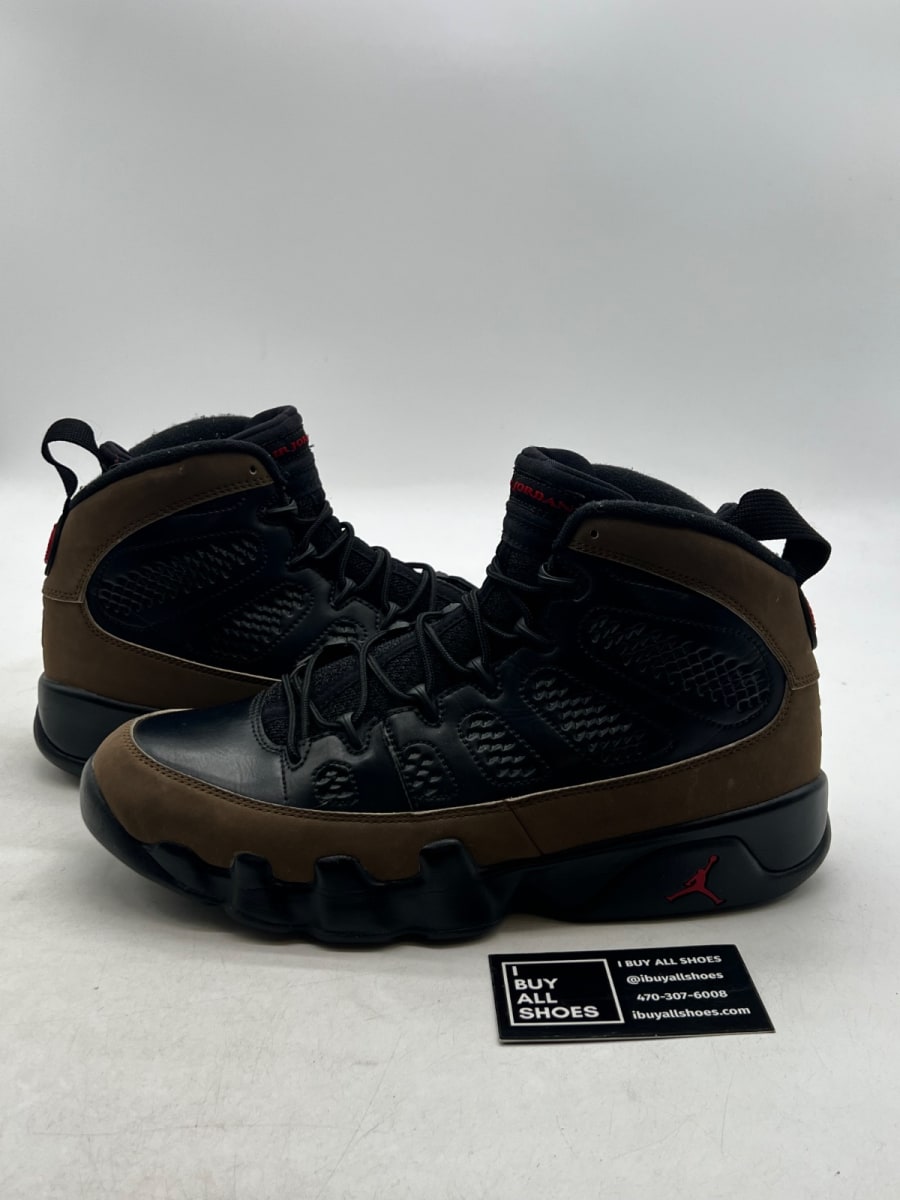 Jordan 9 Retro Olive (2012) 9.5 (Heavily Worn Pre-Owned) - Image 1