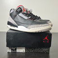 Jordan 3 Retro Black Cement (2018) 10.5 (Moderately Worn Pre-Owned)JordanBlack/Fire Red-Cement Grey-White - Image 1