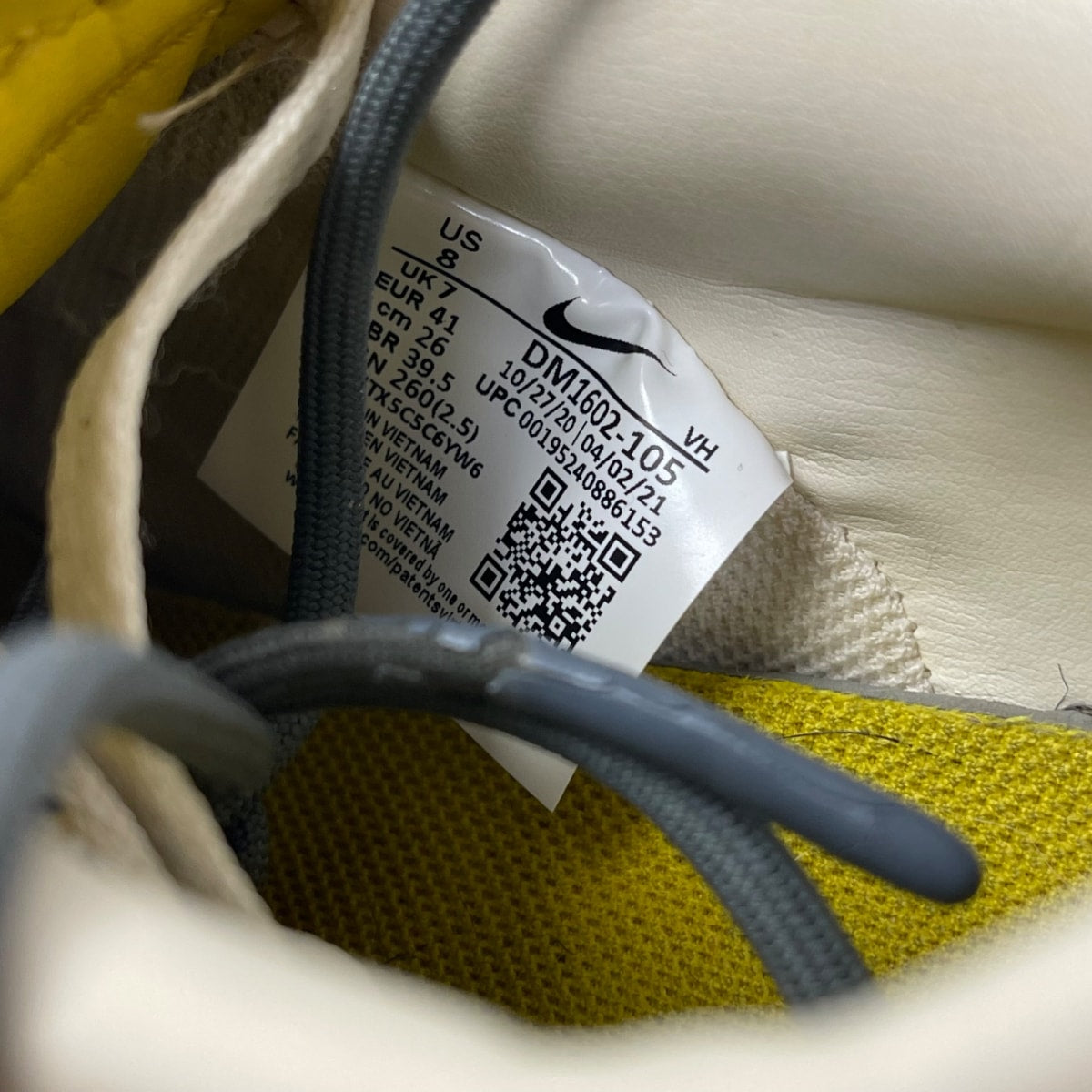 Nike Dunk Low Off-White Lot 41 8 (Moderately Worn Pre-Owned)NikeSail/Neutral Grey-Flint Grey - Image 6