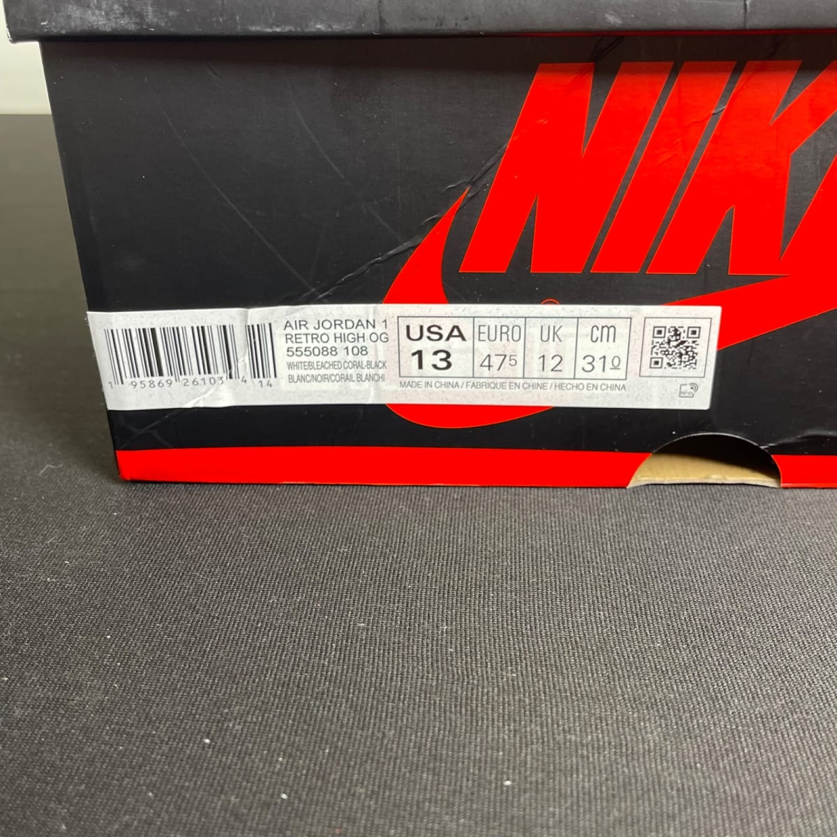 Jordan 1 Retro High OG Bleached Coral (Size 13) - aux