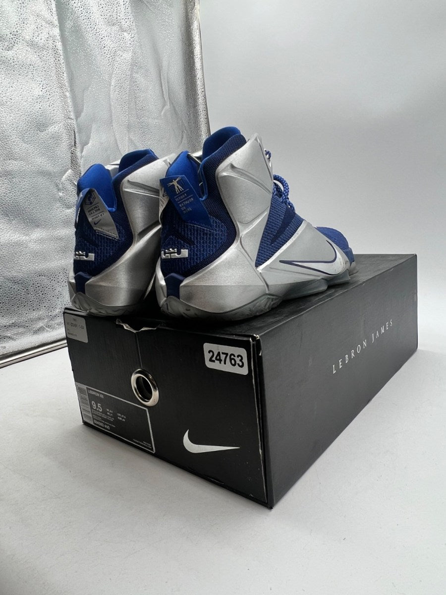 Nike LeBron 12 What If 9.5 (Moderately Worn Pre-Owned)NikeDeep Royal Blue/Metallic Silver/Lyon Blue/White - Image 5