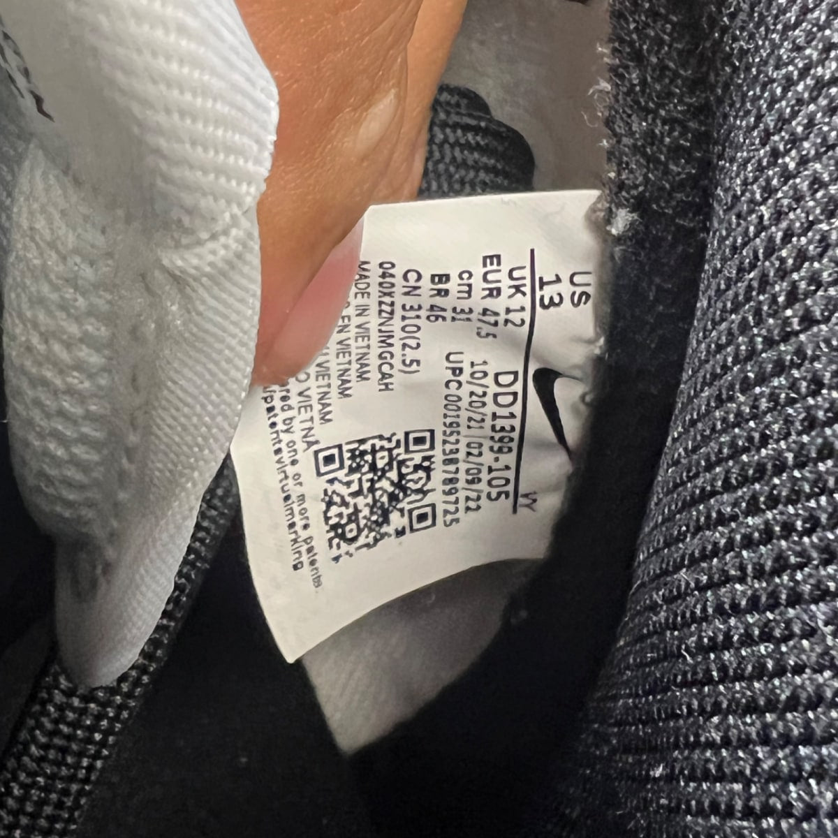 Nike Dunk High Panda Black White (2021/2024) 13 (Lightly Worn Pre-Owned)NikeWhite/Black-Total Orange - Image 7