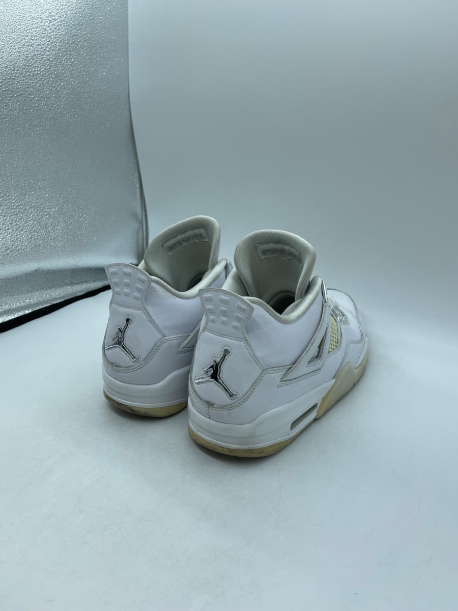 Jordan 4 Retro Pure Money (2017) 10.5 (Moderately Worn Pre-Owned)JordanWhite/Metallic Silver-Pure Platinum - Image 5