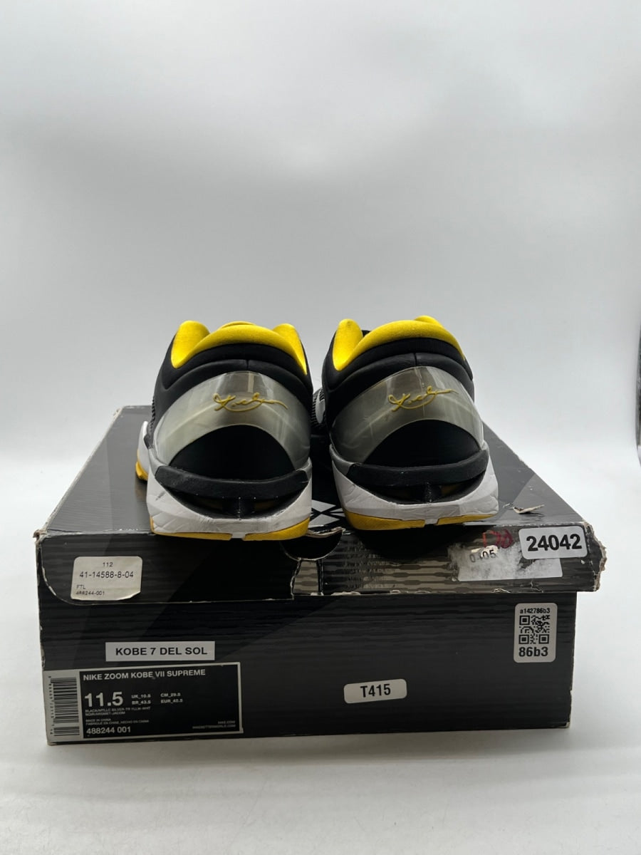 Nike Kobe 7 Black White Del Sol 11.5 (Lightly Worn Pre-Owned)NikeBlack/White-Del Sol - Image 3