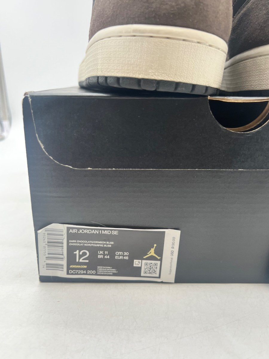 Jordan 1 Mid SE Dark Chocolate 12 (Lightly Worn Pre-Owned) - Image 6