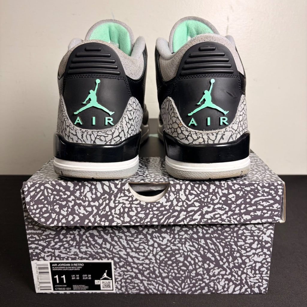 Jordan 3 Retro Green Glow (Size 11) - Image 4