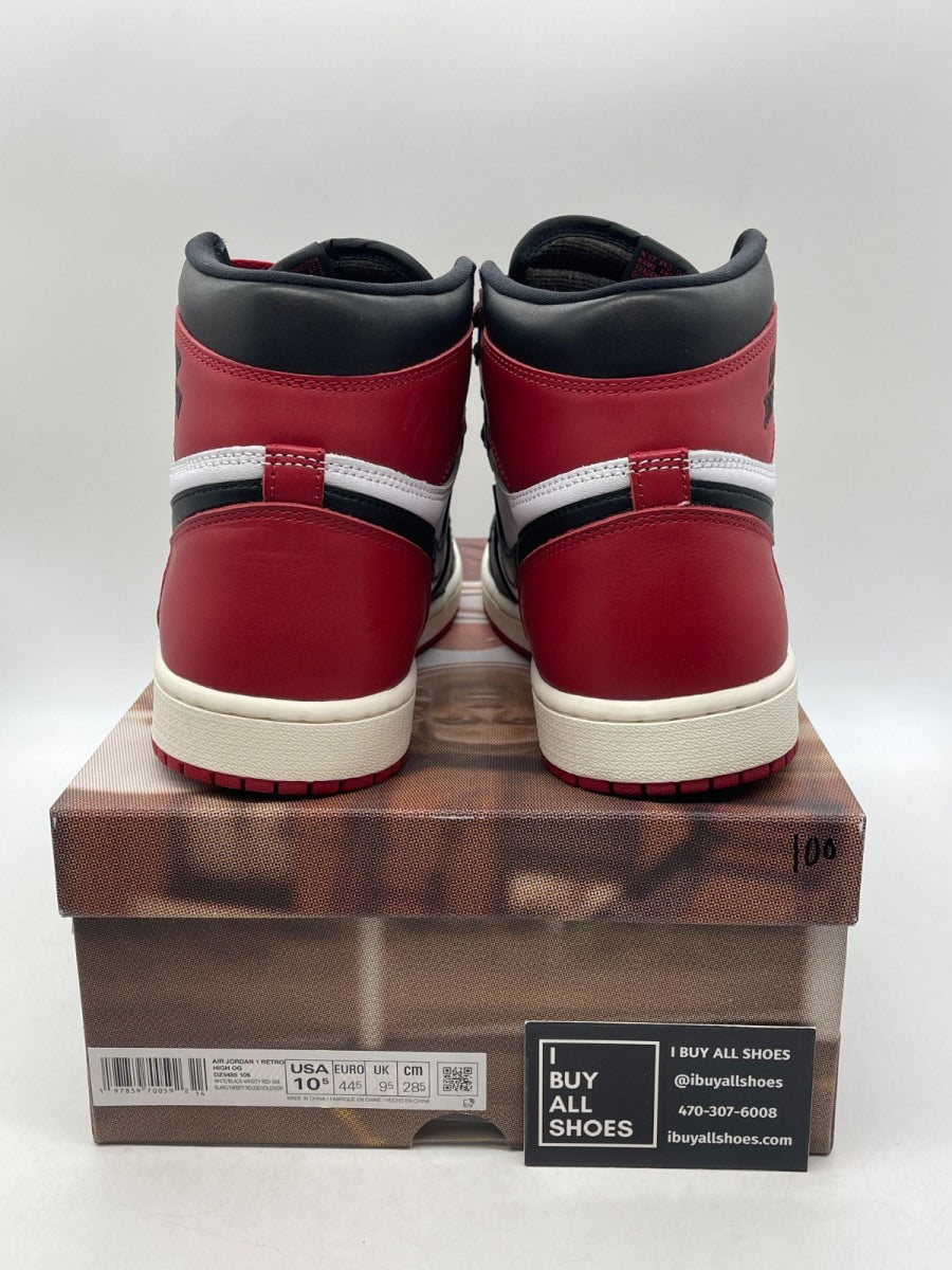 Jordan 1 Retro High OG Black Toe Reimagined 10.5 (Lightly Worn Pre-Owned) - Image 3