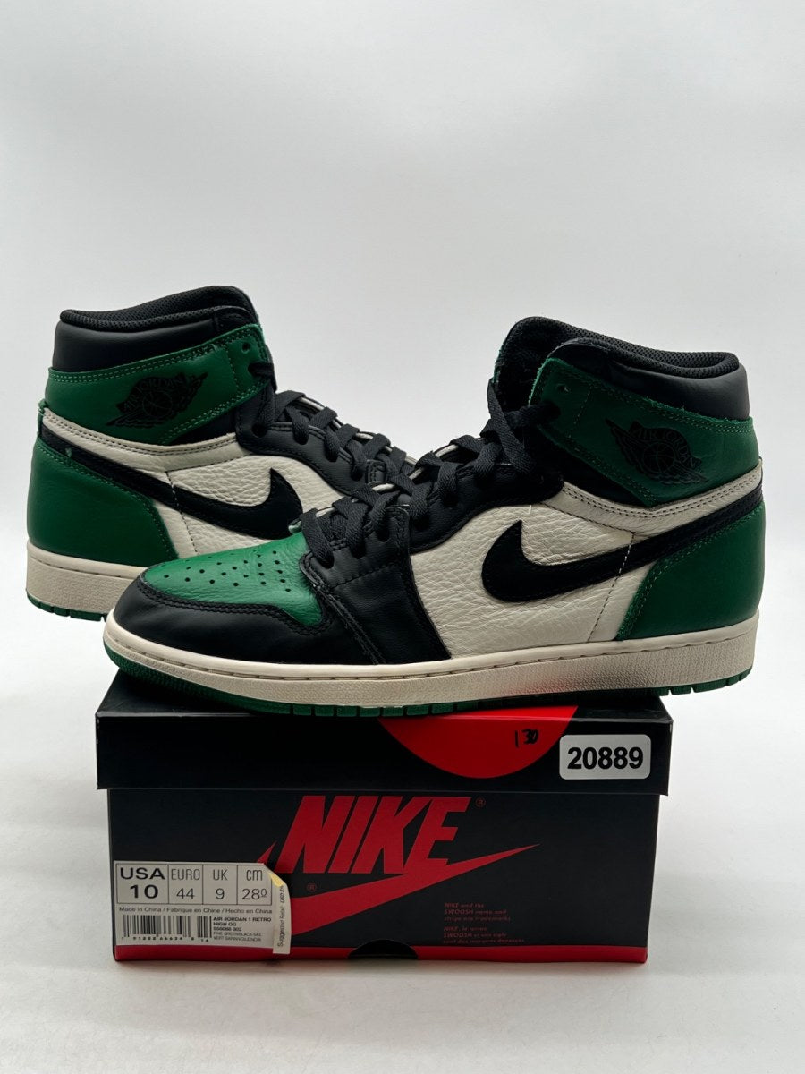 Jordan 1 Retro High Pine Green 10 (Moderately Worn Pre-Owned) - Image 1