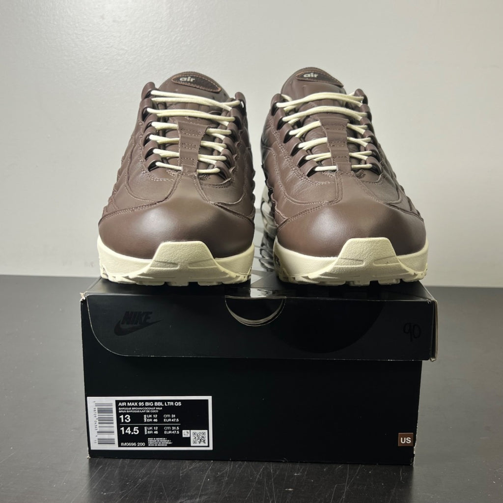 Nike Air Max 95 QS Big Bubble Baroque Brown Leather 13 (Lightly Worn Pre-Owned)NikeBaroque Brown/Baroque Brown/Black/Coconut Milk - Image 2