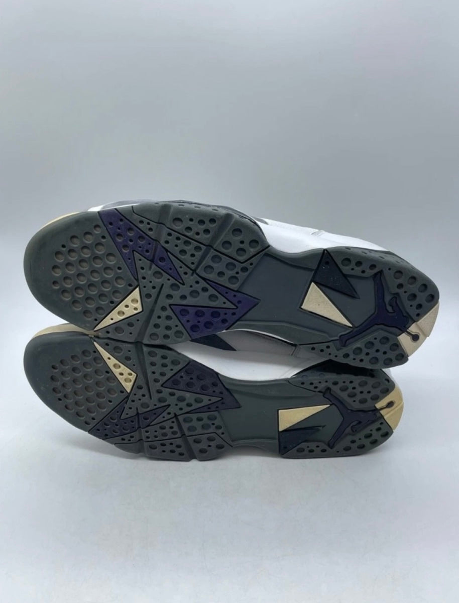 Jordan 7 Retro Flint 13 (Heavily Worn Pre-Owned)JordanWhite/Varsity Purple-Flint Grey - Image 7
