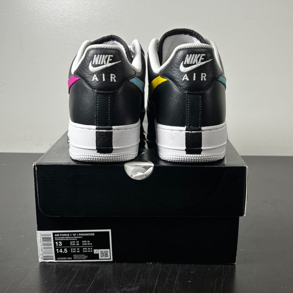 Nike Air Force 1 Low G-Dragon Peaceminusone Para-Noise 3.0 13 (Lightly Worn Pre-Owned)NikeBlack/New Emerald/Pinkfire/Tour Yellow/Blue Gale - Image 4