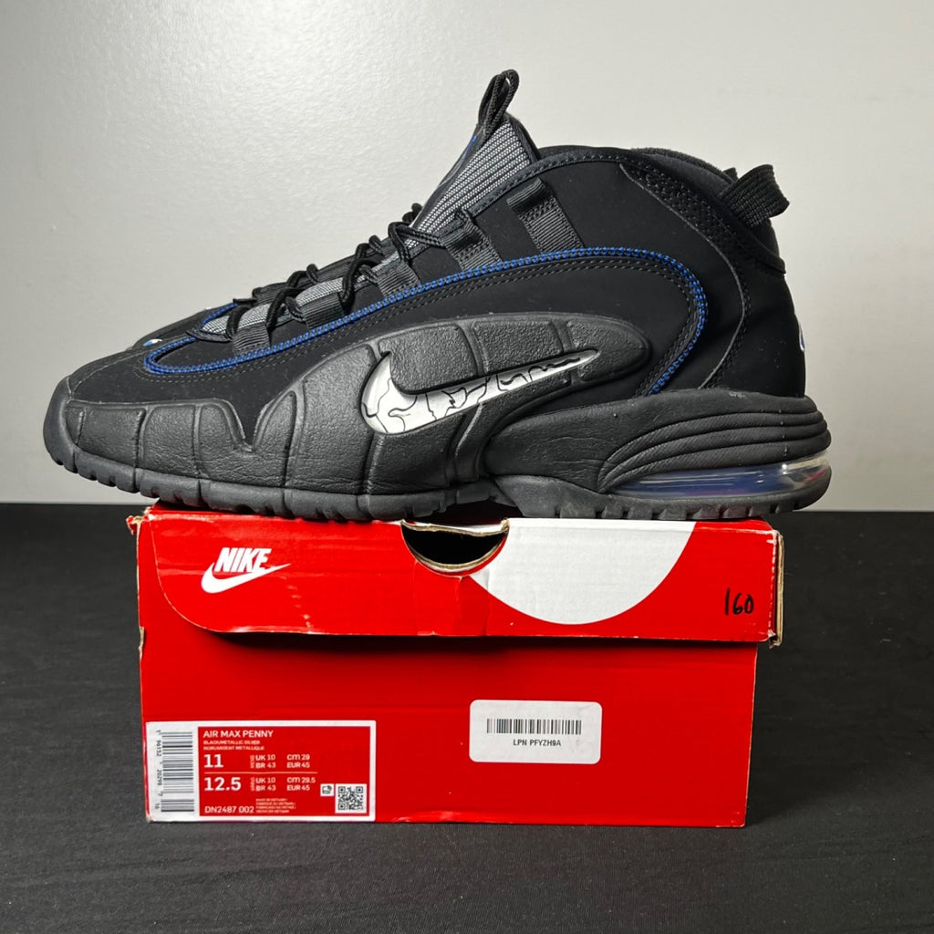 Nike Air Max Penny 1 All-Star Black Metallic Silver 11 (Lightly Worn Pre-Owned)NikeBlack/Metallic Silver/Varsity Royal - Image 3