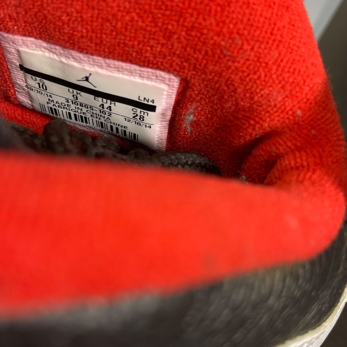 Jordan 10 Retro Double Nickel 10 (Moderately Worn Pre-Owned)JordanWhite/Black-True Red - Image 6