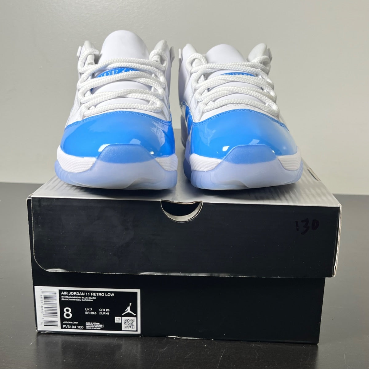 Jordan 11 Retro Low University Blue (2026) 8 (VNDS Pre-Owned)JordanWhite/University Blue/Black - Image 2