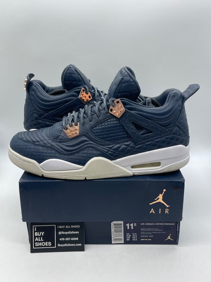 Jordan 4 Retro Obsidian 11.5 (Moderately Worn Pre-Owned) - Image 1