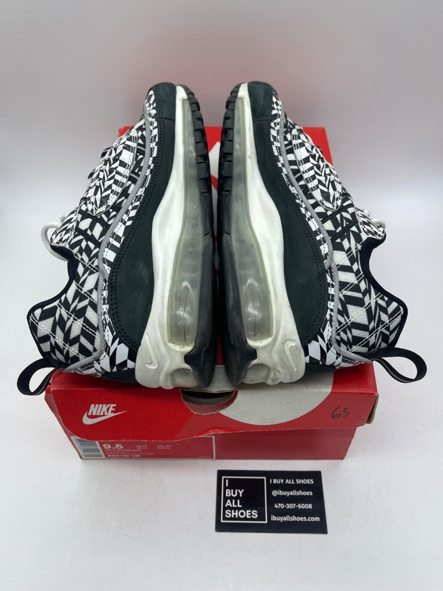 Nike Air Max 98 AOP Black 9.5 (Moderately Worn Pre-Owned) - Image 6