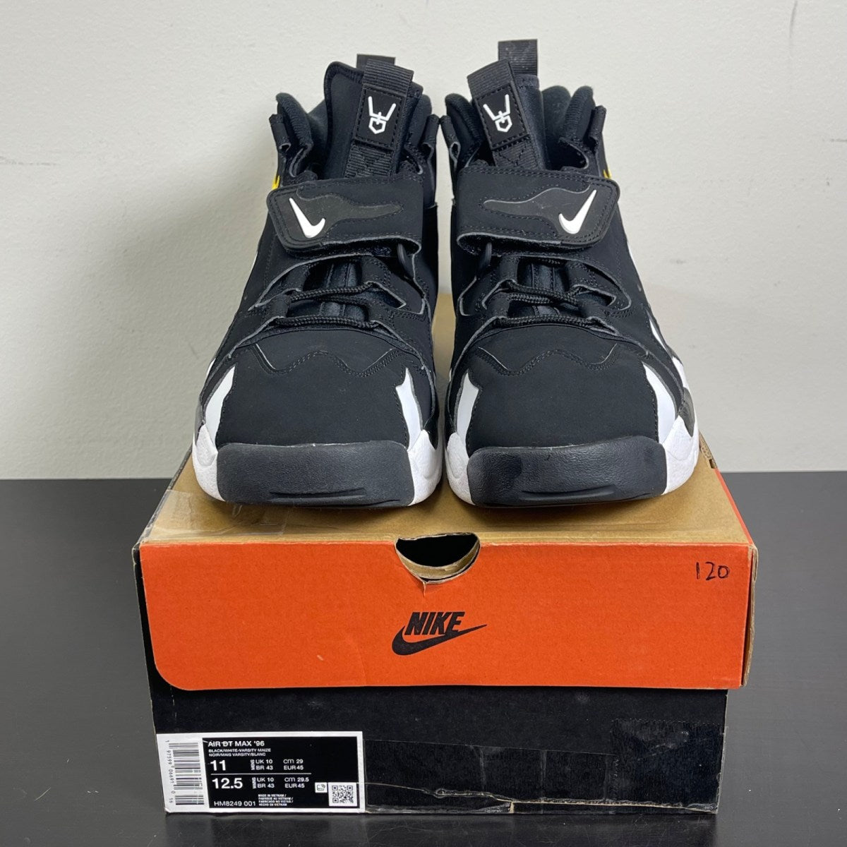 Nike Air DT Max '96 Black White (2024) 11 (Moderately Worn Pre-Owned)NikeBlack/White/Varsity Maize - Image 2