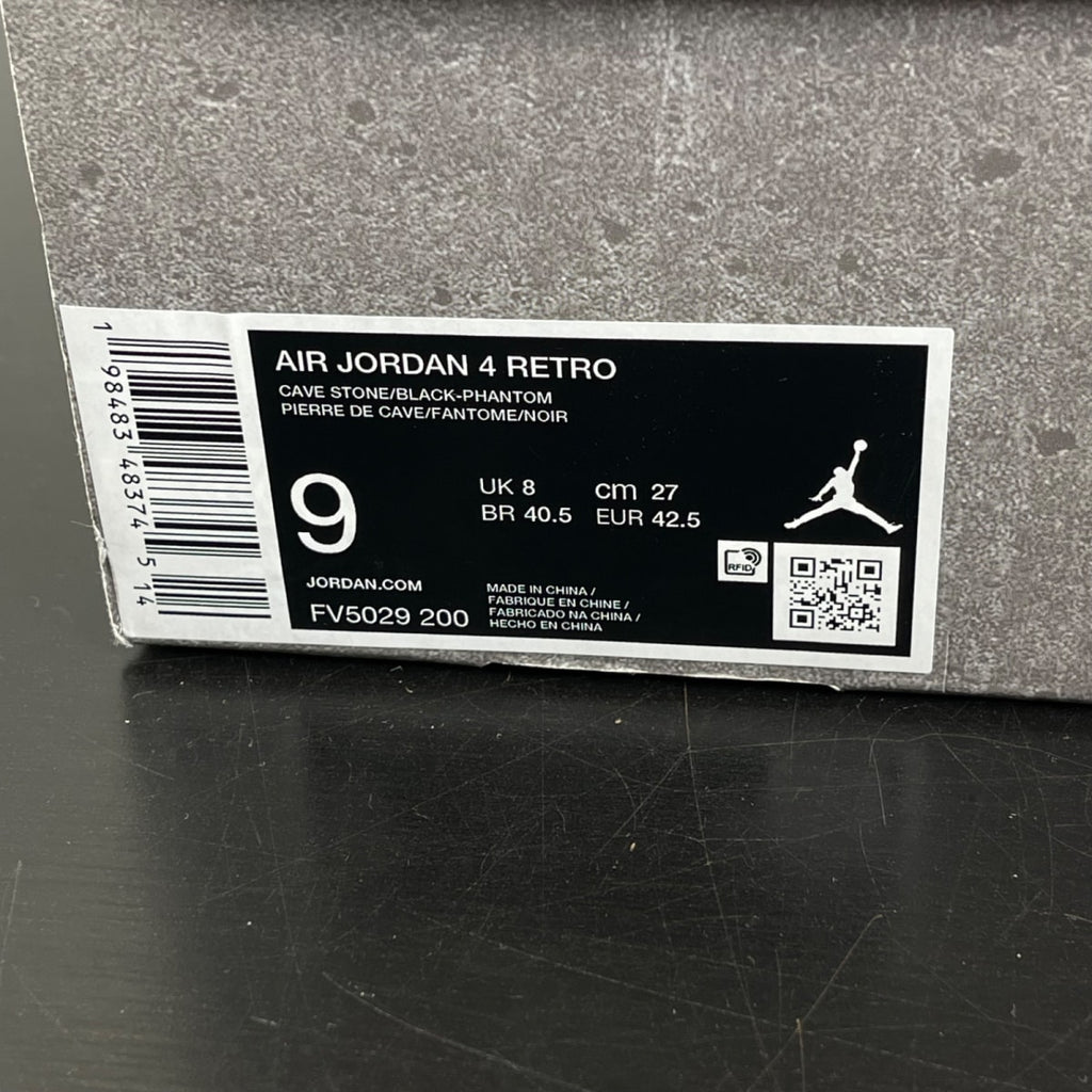 Jordan 4 Retro Cave Stone 9 (Moderately Worn Pre-Owned)JordanCave Stone/Black/Moon Particle - Image 7