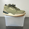 Jordan 3 Retro Family Affair 10 (Moderately Worn Pre-Owned)JordanMedium Olive/Sequoia/Neutral Olive/Sail/Total Crimson - Image 1