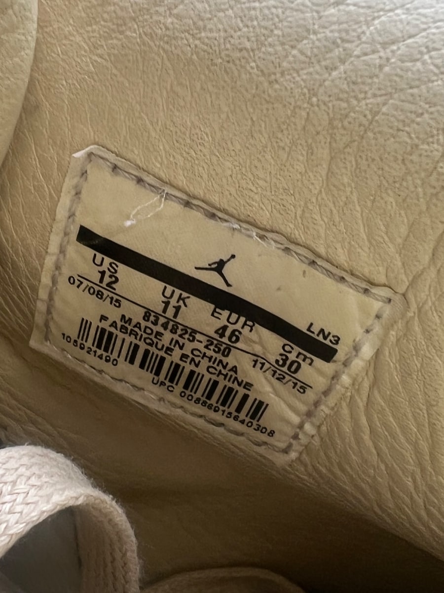 Jordan 2 Retro Just Don Beach 12 (Moderately Worn Pre-Owned)JordanBeach/Metallic Gold-University Red - Image 6