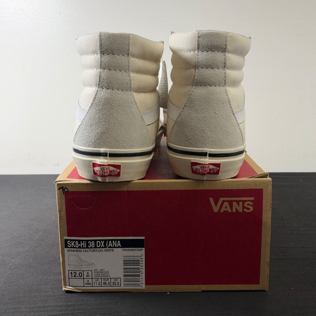 Vans Sk8-Hi 38 DX 'Cream White' (Size 12) - Image 5