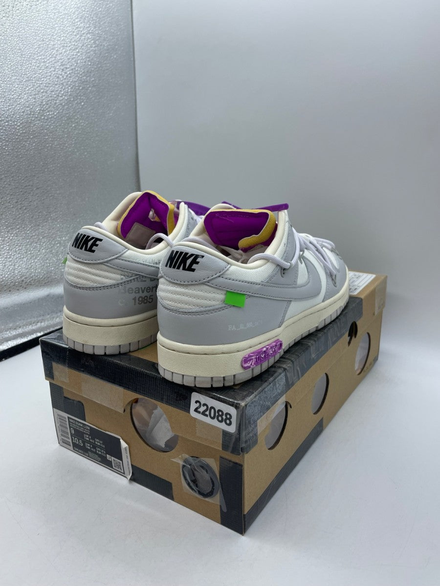 Nike Dunk Low Off-White Lot 3 9 (Moderately Worn Pre-Owned)NikeSail/Neutral Grey-White - Image 5